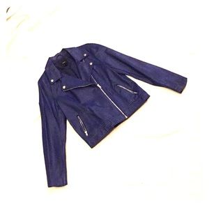 Royal blue pleather jacket